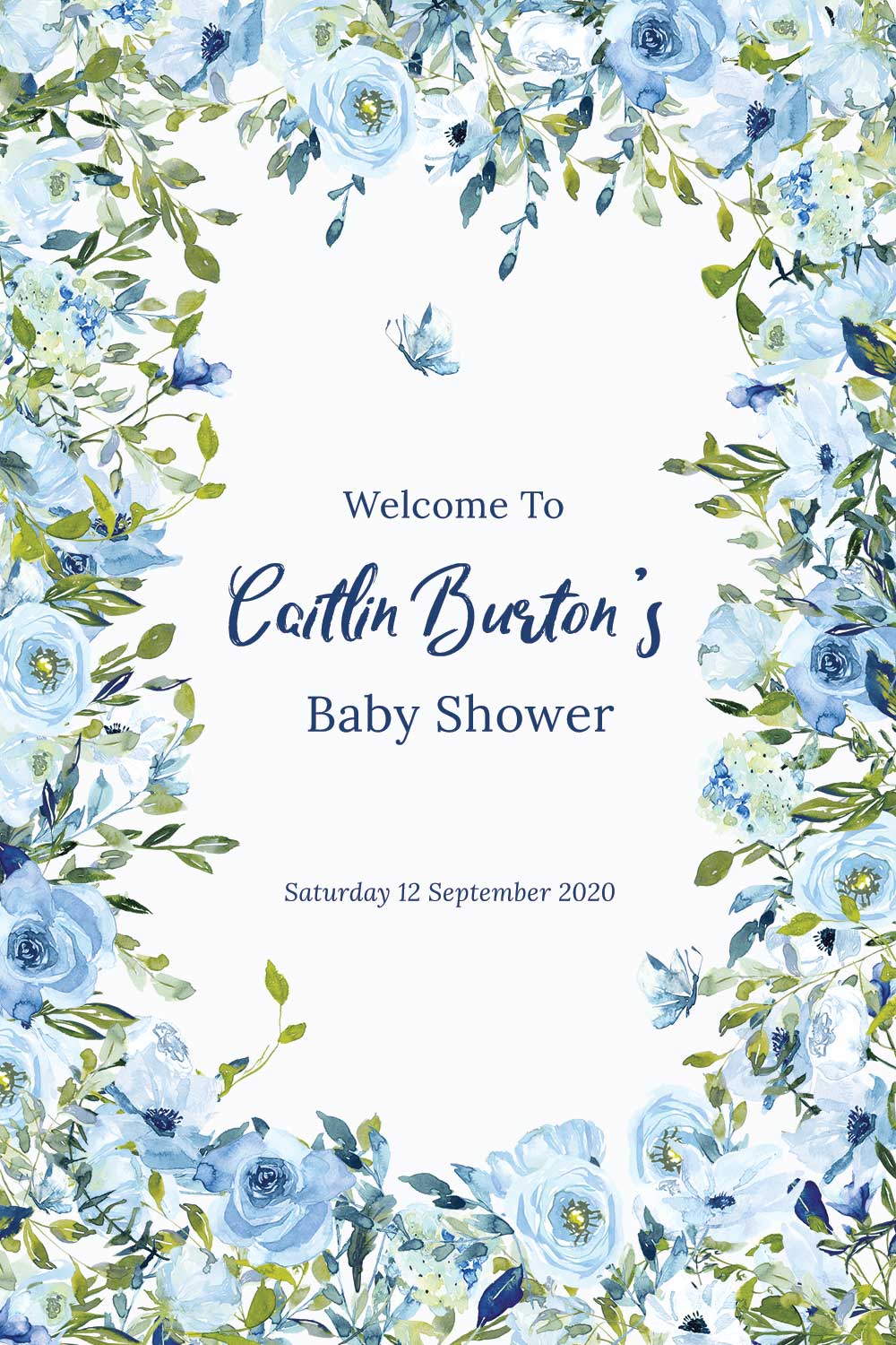 Baby Shower Welcome signs - Sky Theme
