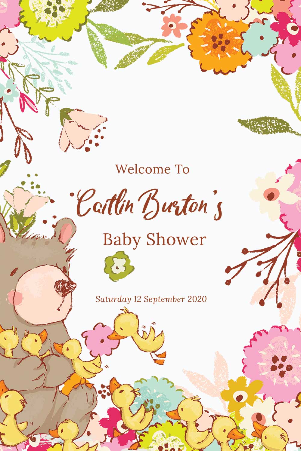 Baby Shower Welcome signs - Spring Theme