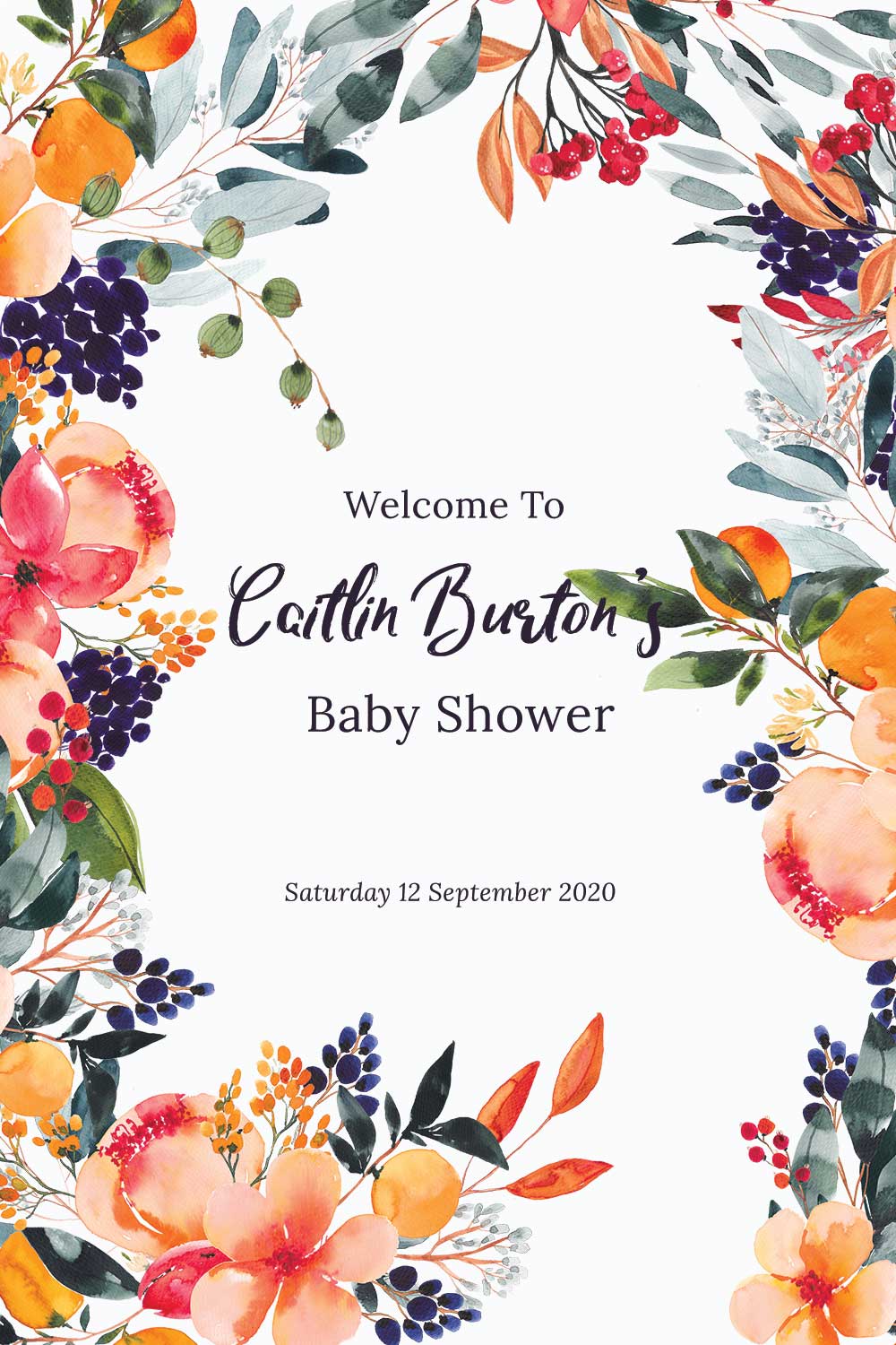 Baby Shower Welcome signs - Summer theme