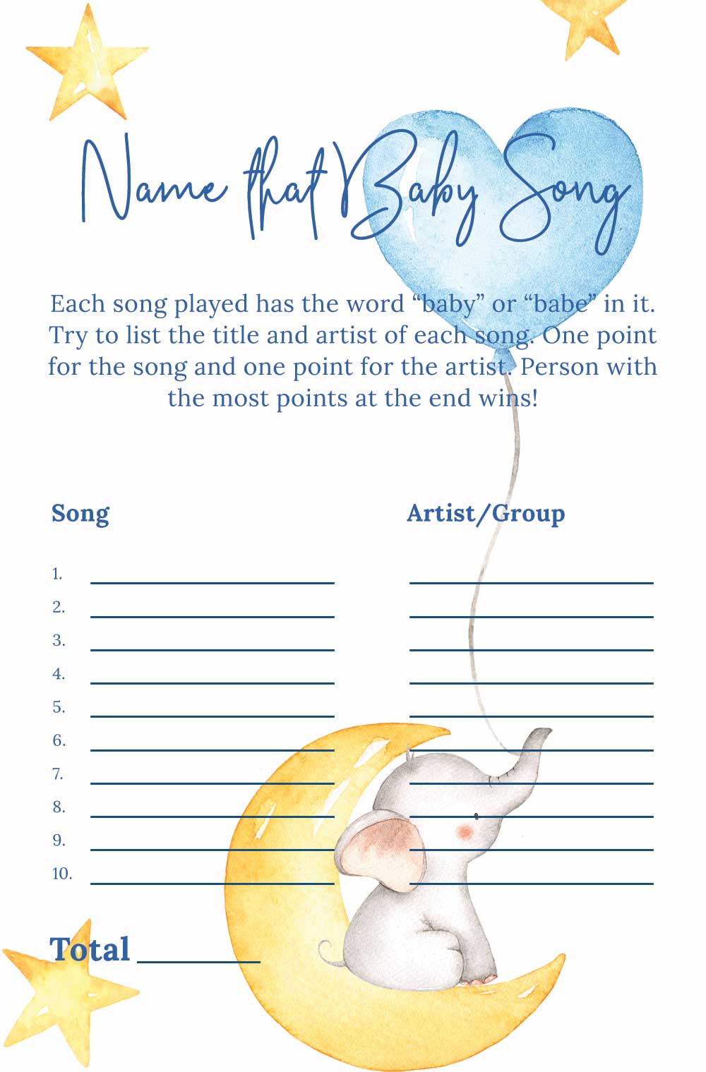 Name that baby song game - Elephant Theme