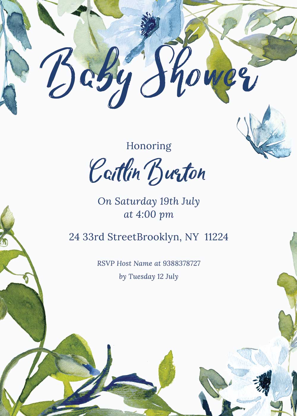 Baby shower invitations - Sky Theme