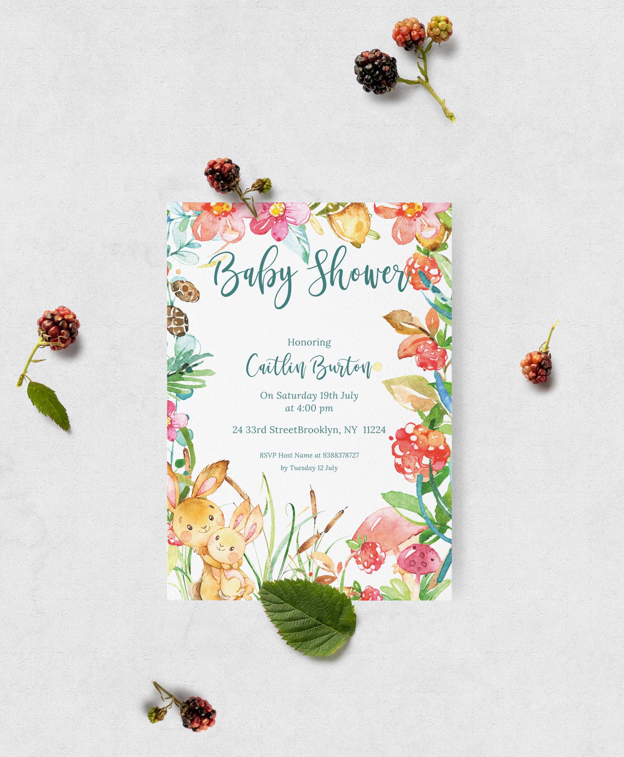 Baby Shower books for baby inserts - Raspberry theme